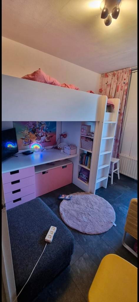 Stuva hoogslaper, Huis en Inrichting, Slaapkamer | Stapelbedden en Hoogslapers, Zo goed als nieuw, Hoogslaper, 90 cm, 200 cm, Eenpersoons