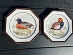 Vintage Wandborden met Eenden Motief - Italiaans Keramiek, Ophalen of Verzenden