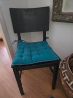 2 zwart houten IKEA eetkamerstoelen, Ophalen, Zo goed als nieuw, Zwart