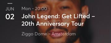 2 zitplaatsen naast elkaar voor John Legend 2 juni   beschikbaar voor biedingen