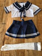 Sexy sailor / school girl uniform, Verzenden, Blauw, Setje