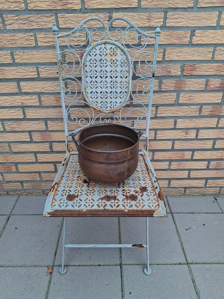 Authentieke Koperen Pot, Tuin en Terras, Bloempotten, Gebruikt, Overige materialen, Ophalen of Verzenden