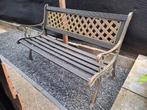 Prachtige stevige tuinbank zwart/bruin i.g.st., Tuin en Terras, Tuinbanken, Ophalen, Hout