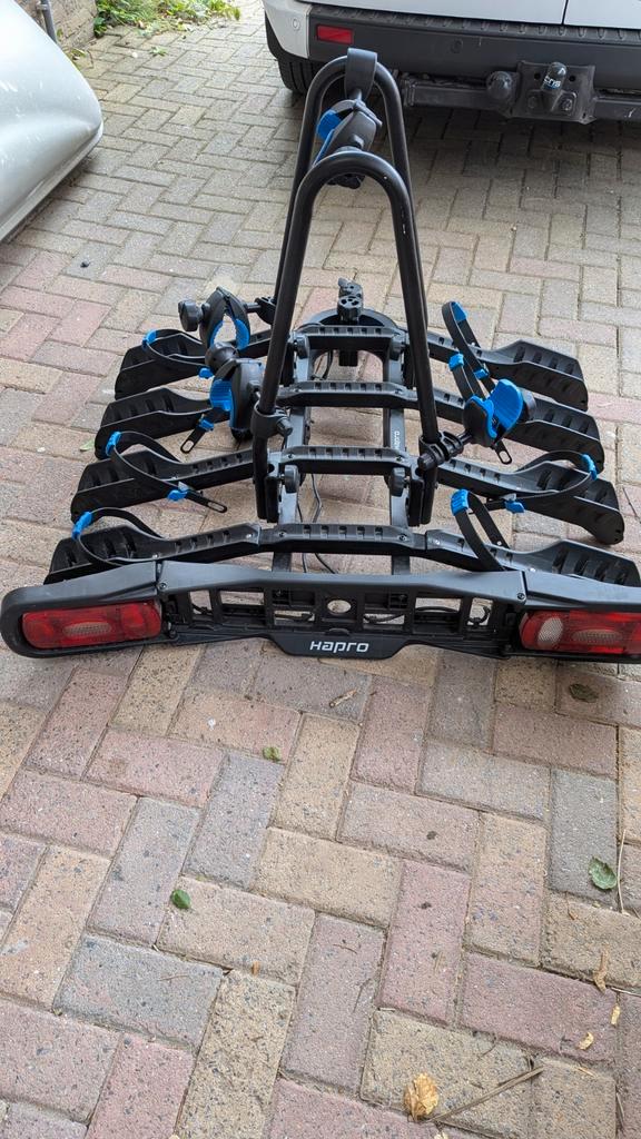 Hapro Atlas 4 Fietsendrager - inklapbaar en kantelbaar, Auto diversen, Fietsendragers, Gebruikt, Trekhaakdrager, 3 fietsen of meer