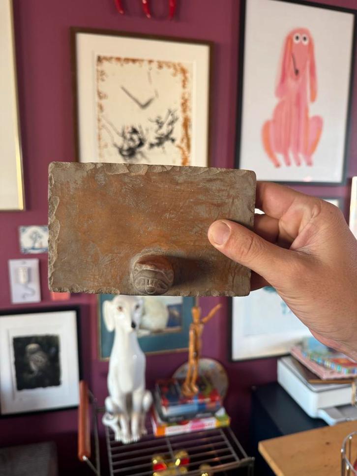 Keramische Kleistempel Pre-Columbiaans, Antiek en Kunst, Antiek | Wandborden en Tegels, Ophalen of Verzenden