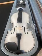Viool 4/4 wit, Muziek en Instrumenten, Strijkinstrumenten | Violen en Altviolen, 4/4-viool, Zo goed als nieuw, Met koffer, Viool
