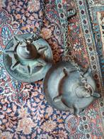 Koperen asbak aan ketting, Antiek en Kunst, Ophalen of Verzenden