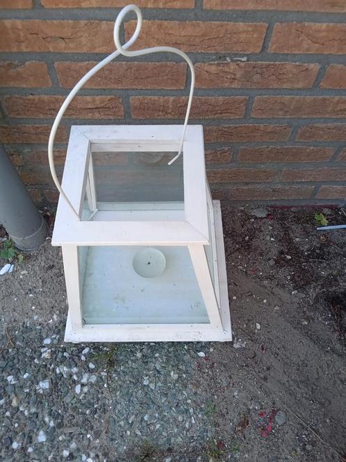 Houten landaarn, Tuin en Terras, Buitenverlichting, Nieuw, Hout, Minder dan 50 watt, Zonne-energie, Ophalen of Verzenden
