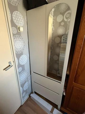 IKEA Kledingkast met spiegel en 2 lades 181x72x58 cm