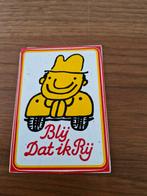 892 Vintage "Blij Dat ik Rij" Sticker, Ophalen of Verzenden, Gebruikt, Auto's