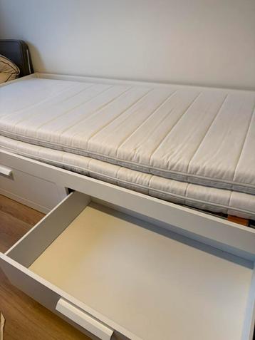 Ikea Brimnes bedbank met 2 lades wit 80x200 beschikbaar voor biedingen
