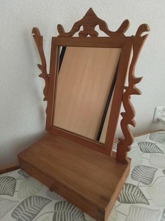 kapspiegel spiegel, Huis en Inrichting, Woonaccessoires | Spiegels, Gebruikt, Minder dan 50 cm, Minder dan 100 cm, Rechthoekig