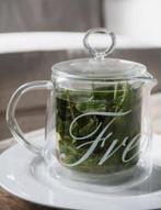 Riviera Maison Dubbel Glas Theepot Fresh Tea en Thee Glas, Huis en Inrichting, Keuken | Servies, Glas, Overige stijlen, Glas of Glazen