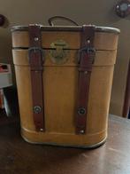 Vintage wijn koffertje met Leren Riemen, Antiek en Kunst, Ophalen of Verzenden