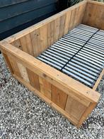Steigerhouten Bedframe / Tuinbank - 2 stuks, Ophalen, Gebruikt, Eenpersoons, Hout