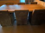 Eiken Kloostertafel 240x110cm, Huis en Inrichting, Ophalen, Gebruikt, 100 tot 150 cm, Eikenhout