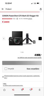 Canon PowerShot G7X Mark III Vlog kit - Nieuw!, Ophalen of Verzenden, Nieuw