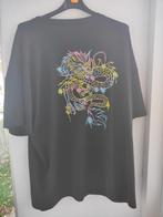 Zwart T-shirt met Dragon Print, Zwart, Maat 42/44 (L), Ophalen of Verzenden, Korte mouw
