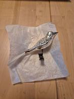 Antieke Kerstbal Vogel Clip Zilver Glas, Diversen, Kerst, Ophalen