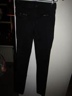 E862 VILA mt S skinny jeans zwart ritsjes model Cleavo, Kleding | Dames, Broeken en Pantalons, Vila, Lang, Zo goed als nieuw, Maat 36 (S)