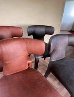 WOOOD Permit Eetkamerstoelen Cognac & Antraciet, Huis en Inrichting, Ophalen, Bruin, Nieuw, Vier