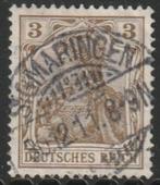 Rijk 1902 69 Germania 3p, Gest, Postzegels en Munten, Postzegels | Europa | Duitsland, Ophalen of Verzenden, Duitse Keizerrijk