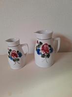 Vintage Melkkannetjes Set - Bloemmotief, Antiek en Kunst, Antiek | Keramiek en Aardewerk, Ophalen of Verzenden