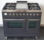 Luxe Fornuis Boretti 90cm antraciet rvs Frytop GASOVEN, Witgoed en Apparatuur, Fornuizen, 60 cm of meer, Ophalen of Verzenden