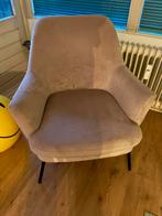 Fauteuil roze, zwarte poten, Huis en Inrichting, Fauteuils, Ophalen, Zo goed als nieuw, 75 tot 100 cm, 50 tot 75 cm