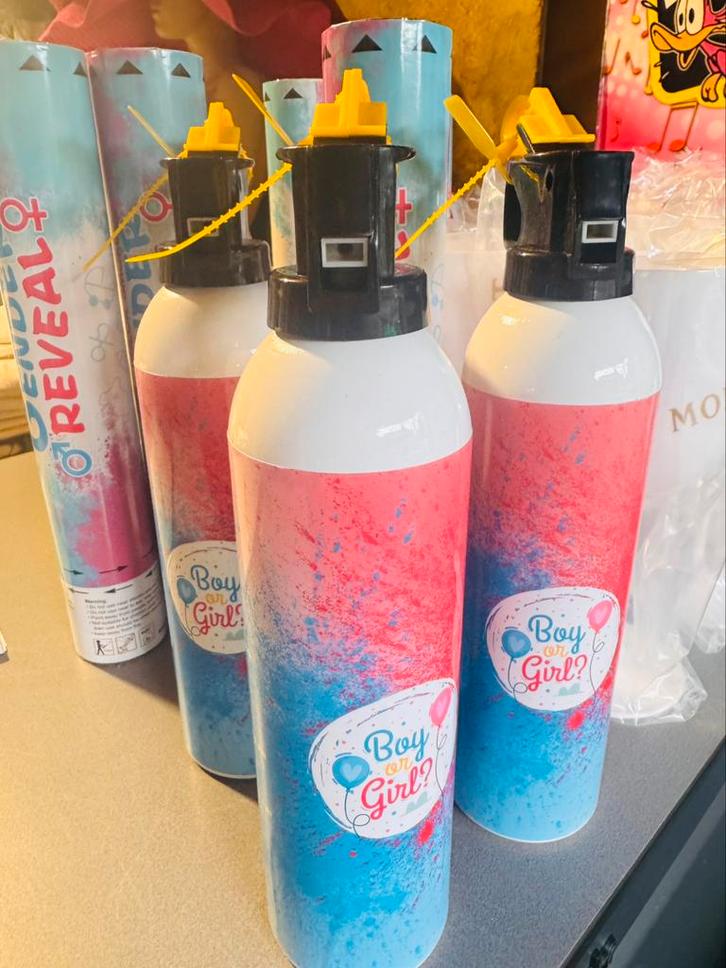 Gender reveal poeder shooter kanon, Hobby en Vrije tijd, Feestartikelen, Zo goed als nieuw, Versiering, Geboorte of Huwelijk, Ophalen