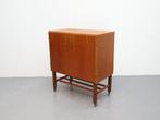 Deens LP meubel | Teak | op wieltjes, ., 50 tot 100 cm, ., 25 tot 50 cm