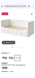 Tienerbed (Hemnes) met lades - opknapper, Ophalen, Gebruikt, 70 tot 85 cm, Lattenbodem