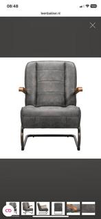 2 grijze fauteuils leen bakker, Huis en Inrichting, Fauteuils, Ophalen, Gebruikt, 75 tot 100 cm, 50 tot 75 cm