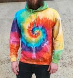 Regenboog hippie spiral tie dye unisex hoodie maat L, Kleding | Heren, Maat 52/54 (L), Overige kleuren, Spiral Creaties, Nieuw