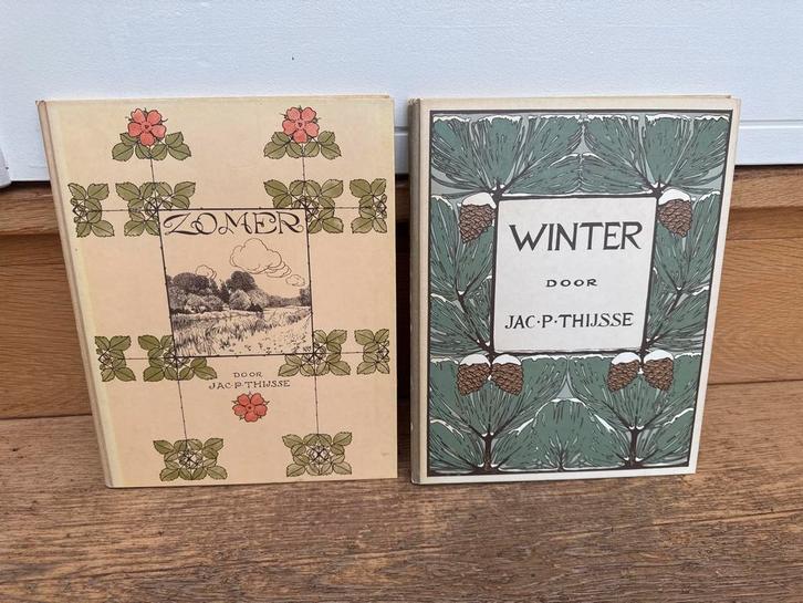 Twee oude boeken van Jac. P. Thijsse: Zomer en Winter, Boeken, Natuur, Gelezen, Natuur algemeen, Ophalen of Verzenden