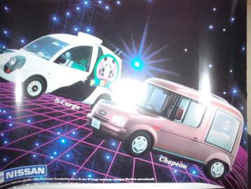 Nissan S-Cargo Panda & Nissan Chapeau poster uit Duitsland beschikbaar voor biedingen