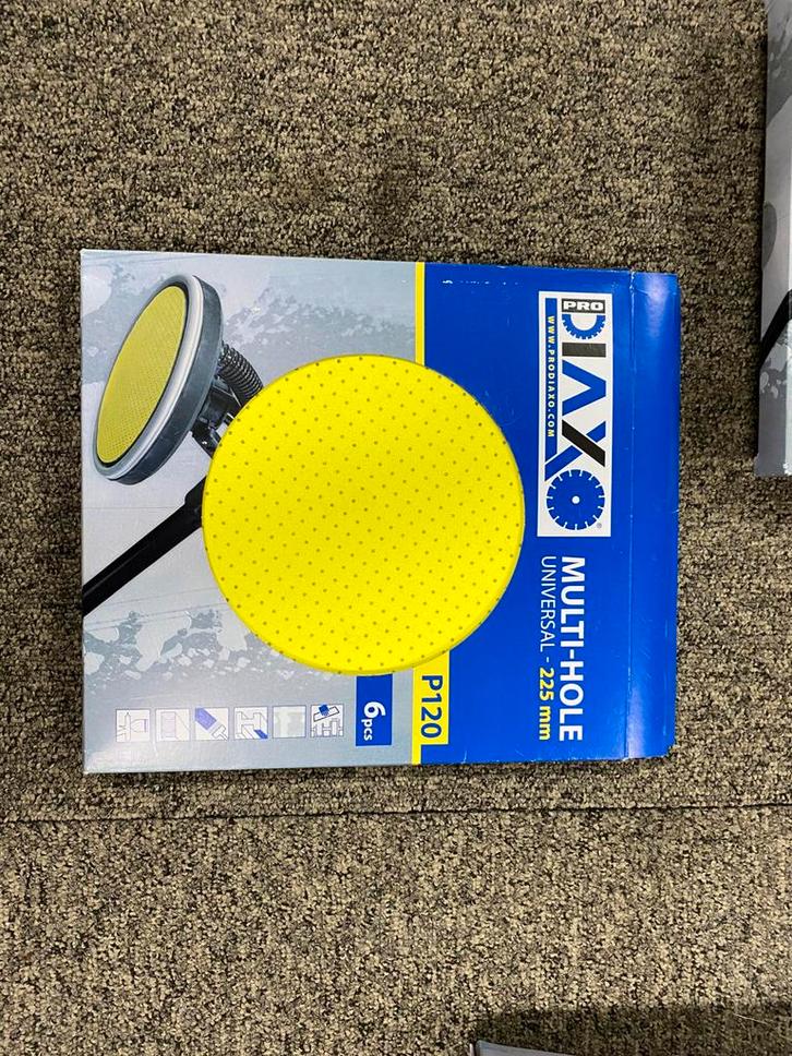 Schuurpapier voor machine stucwerk. Prodiaxo 225 mm diameter, Doe-het-zelf en Verbouw, Gereedschap | Schuurmachines, Zo goed als nieuw
