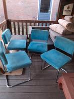 Keuken stoelen, Huis en Inrichting, Ophalen, Zie foto, Gebruikt, Blauw