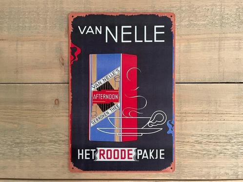 Metalen reclamebord Van Nelle's Thee 20x30, Verzamelen, Merken en Reclamevoorwerpen, Zo goed als nieuw, Reclamebord, Ophalen of Verzenden