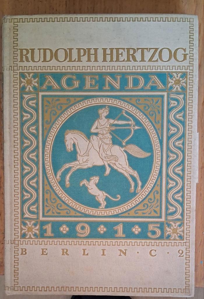 Rudolph Hertzog Agenda 1917, Antiek en Kunst, Antiek | Boeken en Bijbels, Ophalen