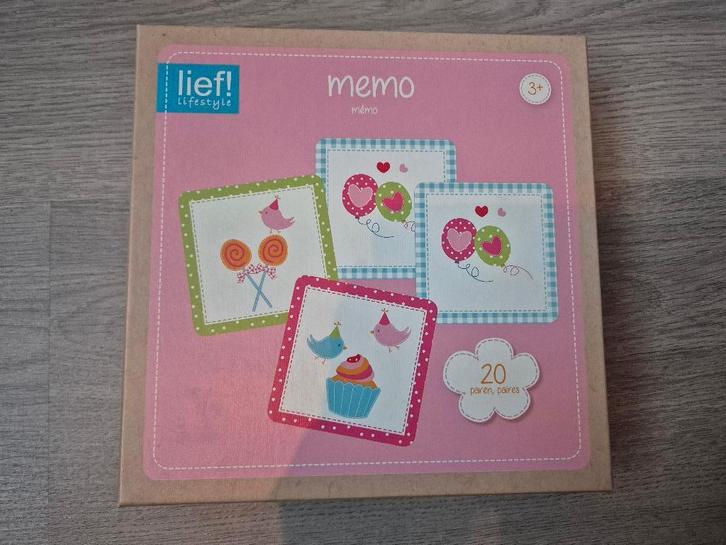 Lief! Memo Geheugenspel roze, Kinderen en Baby's, Speelgoed | Educatief en Creatief, Zo goed als nieuw, Ontdekken, Ophalen of Verzenden