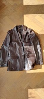 leren colbert, Kleding | Heren, Kostuums en Colberts, Ophalen, Maat 52/54 (L), Bruin, Zo goed als nieuw