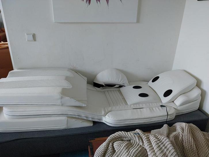Andullatiematras met infraroodkussens en onderstel, Huis en Inrichting, Slaapkamer | Bedden, Zo goed als nieuw, Eenpersoons, Hout