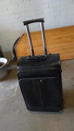 Mont Blanc Leren Koffer + Handtas, 60 tot 70 cm, Uitschuifbare handgreep, Gebruikt, Leer
