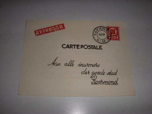 Reclamekaart Sinterklaas 1936 Boekhandel Willems Roermond, Diversen, Sinterklaas, Gebruikt, Ophalen of Verzenden