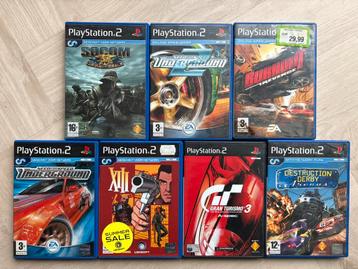 PS2 games. O.a.  Need for speed, Socom, Burn-Out beschikbaar voor biedingen