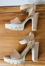 Zara Woman sandalettes zandkleur 39, Zo goed als nieuw, Zara, Beige, Sandalen of Muiltjes