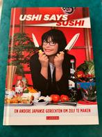 Ushi - Ushi says Sushi Japanse gerechten kookboek Carrera, Boeken, Kookboeken, Ophalen of Verzenden, Zo goed als nieuw, Azië en Oosters
