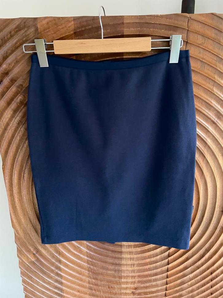 Donkerblauwe Esprit rok, Kleding | Dames, Rokken, Zo goed als nieuw, Maat 42/44 (L), Blauw, Knielengte, Ophalen of Verzenden
