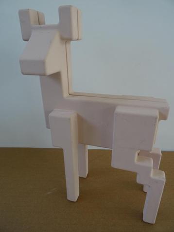 Hert beeld vintage IKEA beeldje roze hertje Monika Mulder beschikbaar voor biedingen